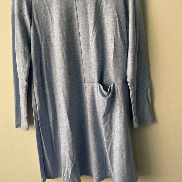 J. Jill Light Blue Luxe Tencel Crewneck Long Sleeve Knit Dress with Pockets - S - Picture 10 of 10